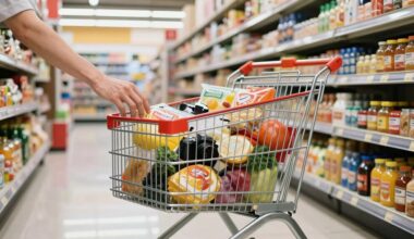 nedėkite šių produktų