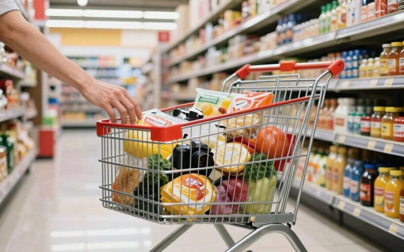 nedėkite šių produktų