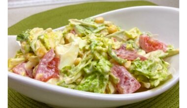 keturių ingredientų šventinės salotos