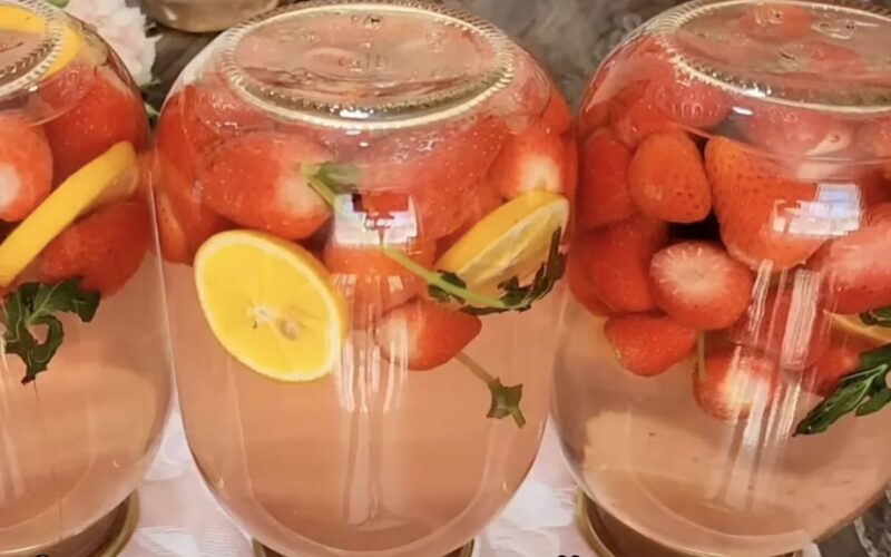 braškių mojito žiemos konservas