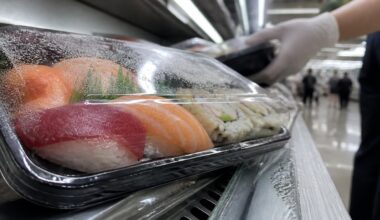 parduotuvėje laikomi sušiai kelia riziką