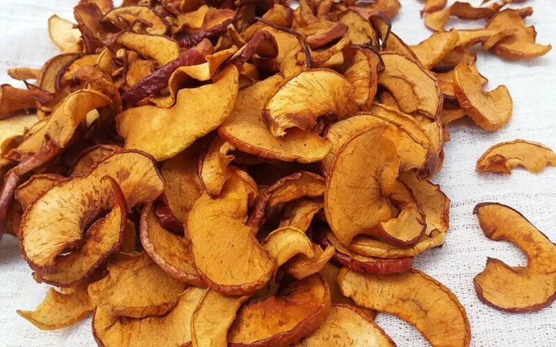 tinkamas džiovintų obuolių laikymas