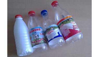 Kūrybiškas pieno butelių perdirbimas
