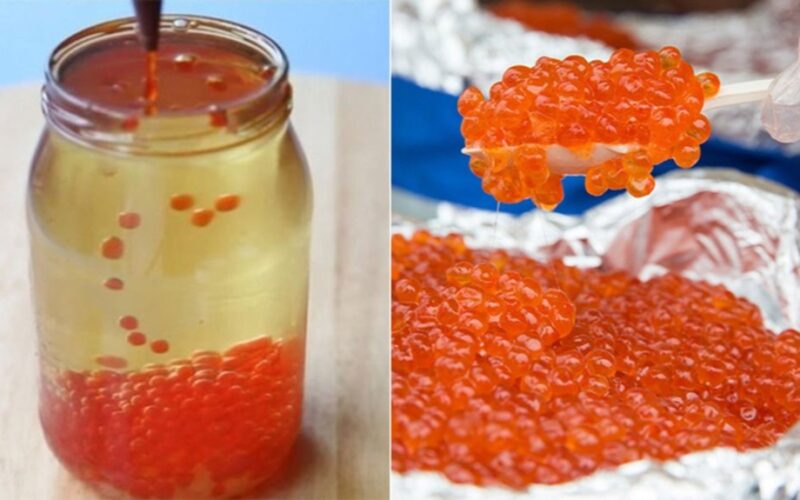naminis raudonųjų ikrų skanėstas