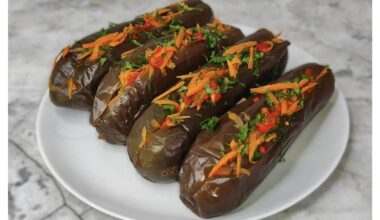 fermentuoti baklažanai su morkomis