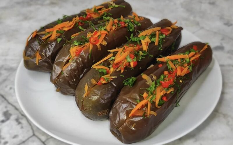 fermentuoti baklažanai su morkomis