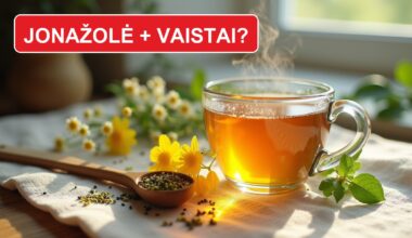 Žolelių arbata su jonažolėmis, ramunėlėmis ir melisa